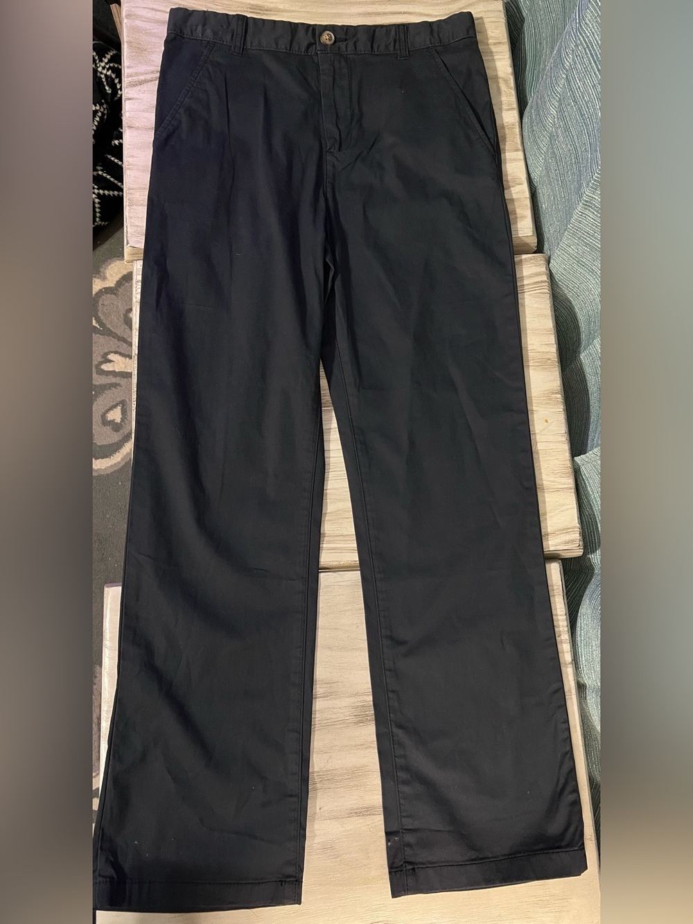 NWT Carter’s Kids Black Uniform Chino Pants Adjustable Waist Size 14/14A